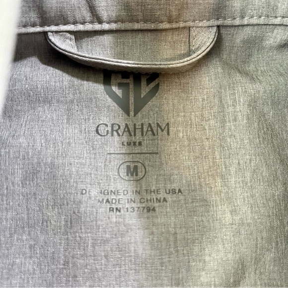 Graham Luxe Kash Heather Gray Jacket Ultimate Full Zip Performance Stretch Sz MD - Picture 5 of 10